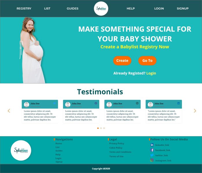 Baby Shower UI/UX Design